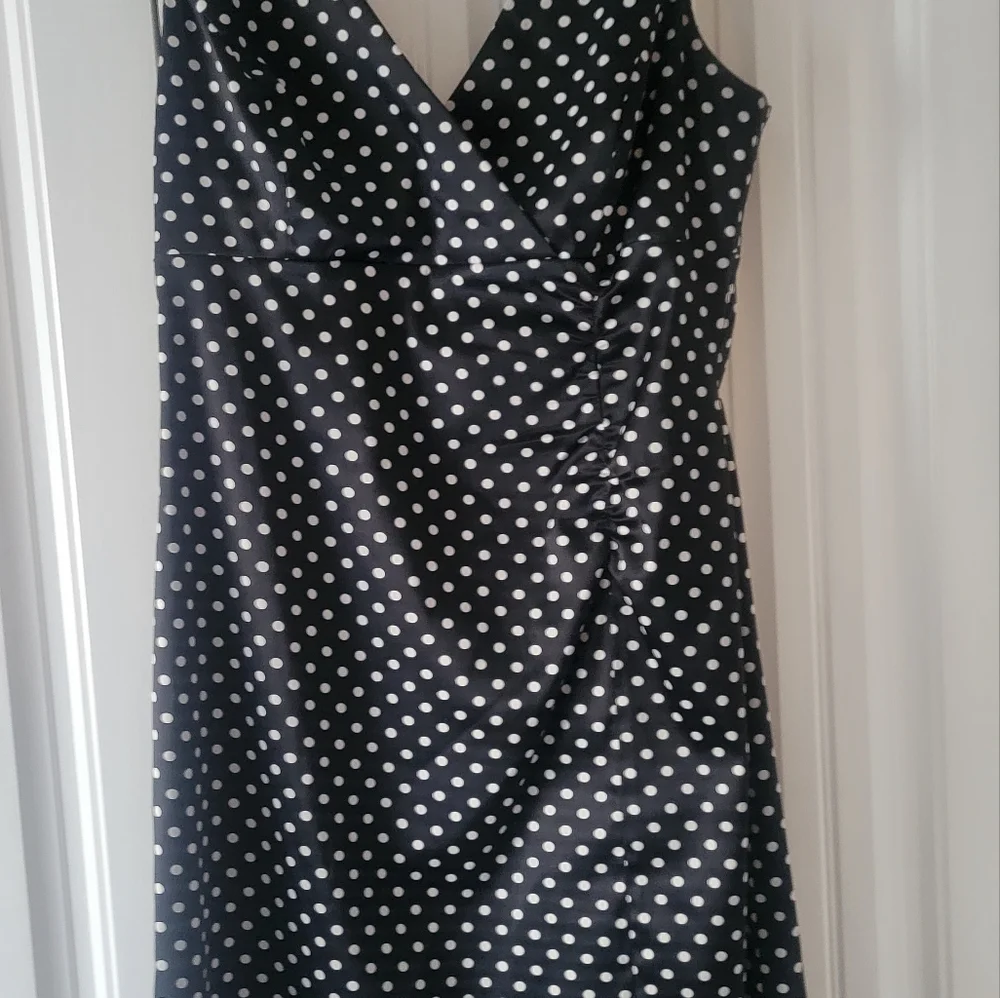 Donna Ricco polka dot Navy dress. Fabulous condition
